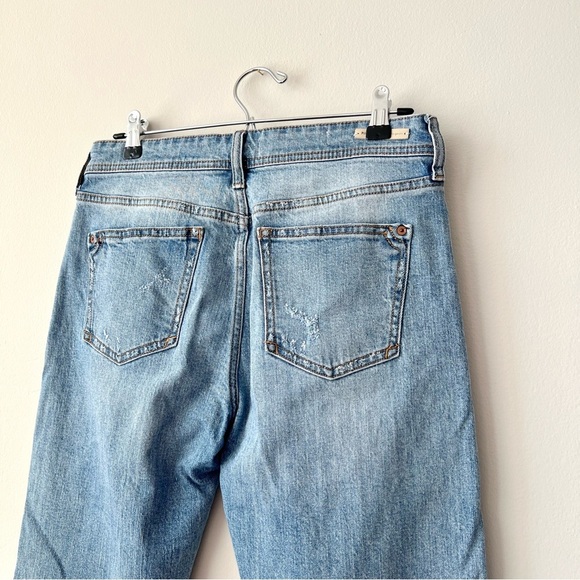 Anthropologie Pilcro Embroidered Ultra High Rise Slim Straight Denim Jeans - Picture 8 of 14